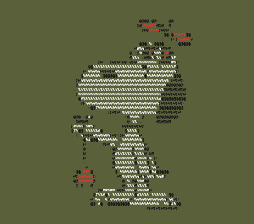ASCII art Snoopy dancing